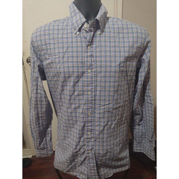 Ralph Lauren Other - Ralph Lauren Shirt Mens Large L Blue Gray Plaid Button Up  100% Cotton Stretch